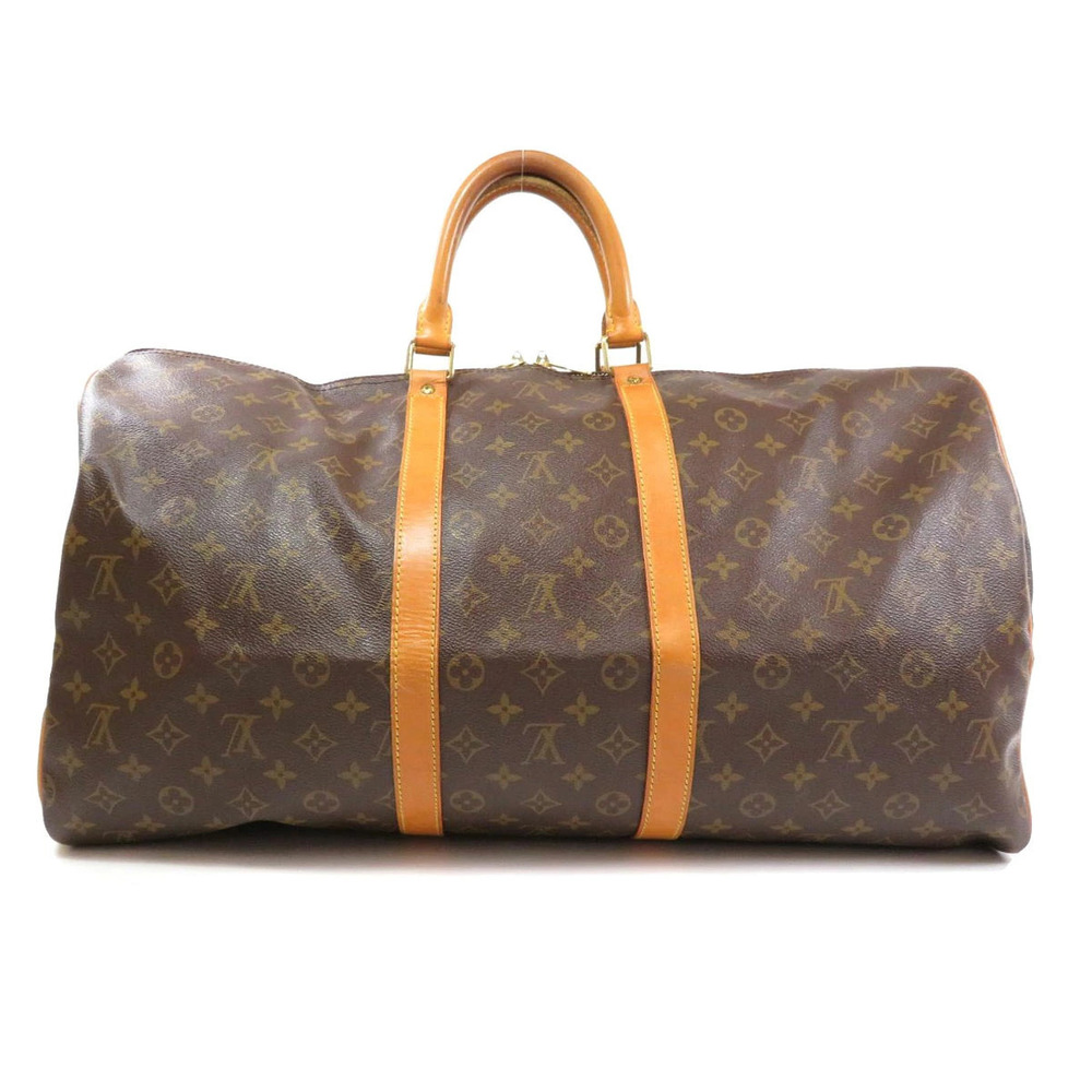 Louis Vuitton Keepall Bandoulire Monogram Canvas Boston Bag Brown